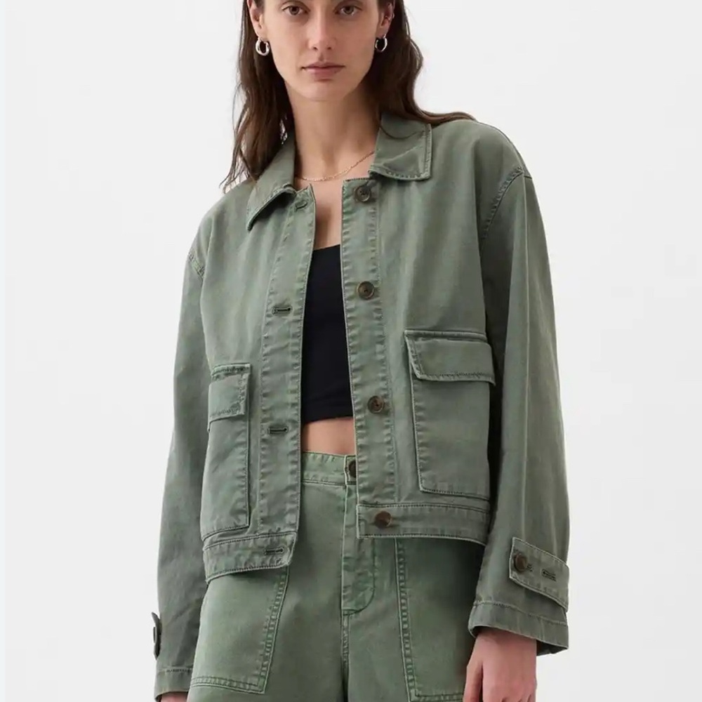 GAP Olive Utility Jacket for Women NWOT